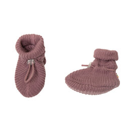 Joha *Limited Collection* Joha RIB Baby Slofjes Merinowol - Roze (16214)