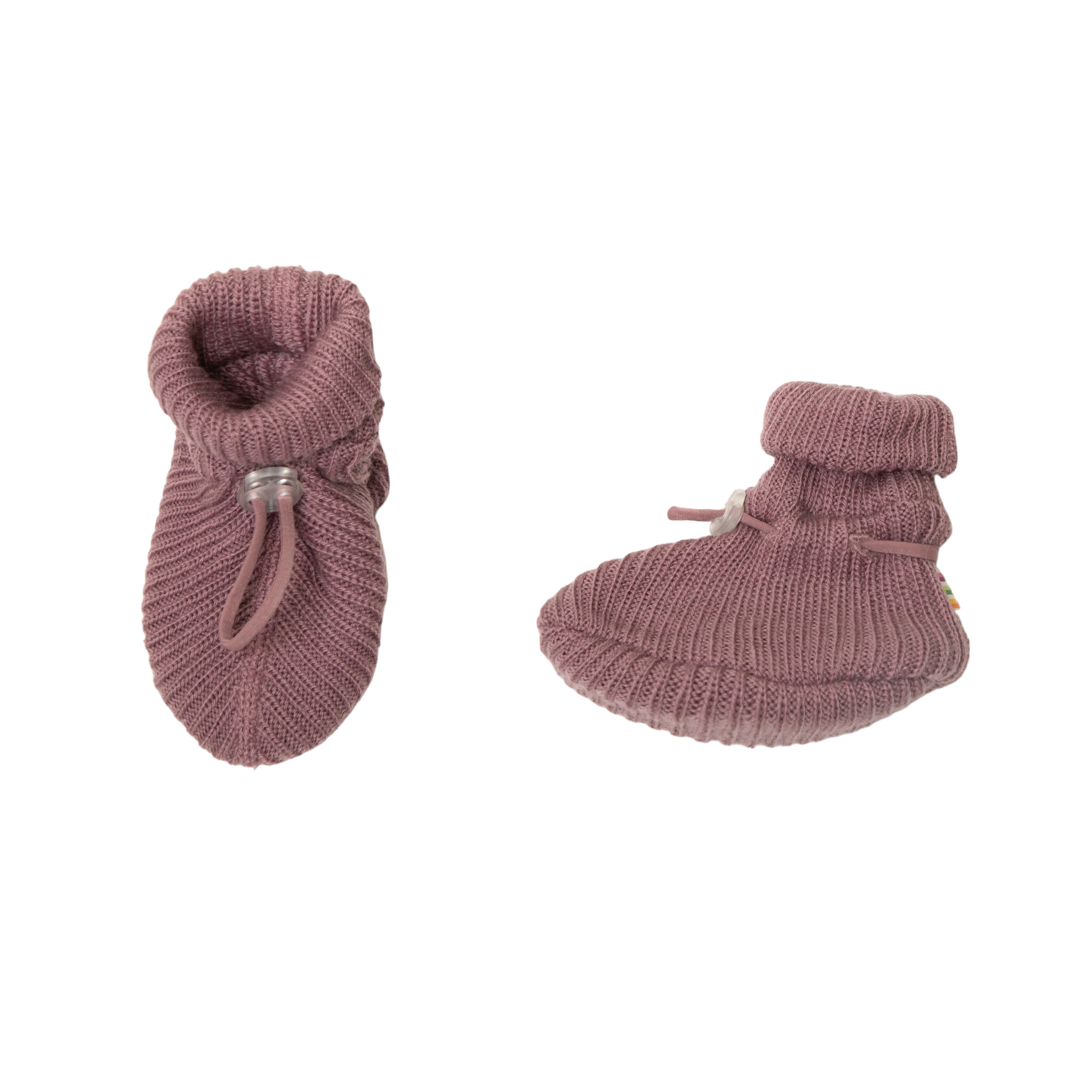 Joha *Limited Collection* Joha RIB Baby Slofjes Merinowol - Roze (16214)