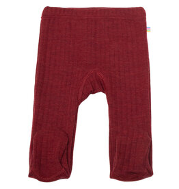 JOHA *Limited Collection* Joha baby Legging Wol met voeten - Bordeaux  melange (16223)