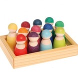 Grimms Grimms Regenboogvrienden - Pastel kleuren - 12 popjes