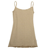 *Joha Limited Collection 2024* Spring-Summer Dames Topje wol/zijde Khaki-gestreept (7145)