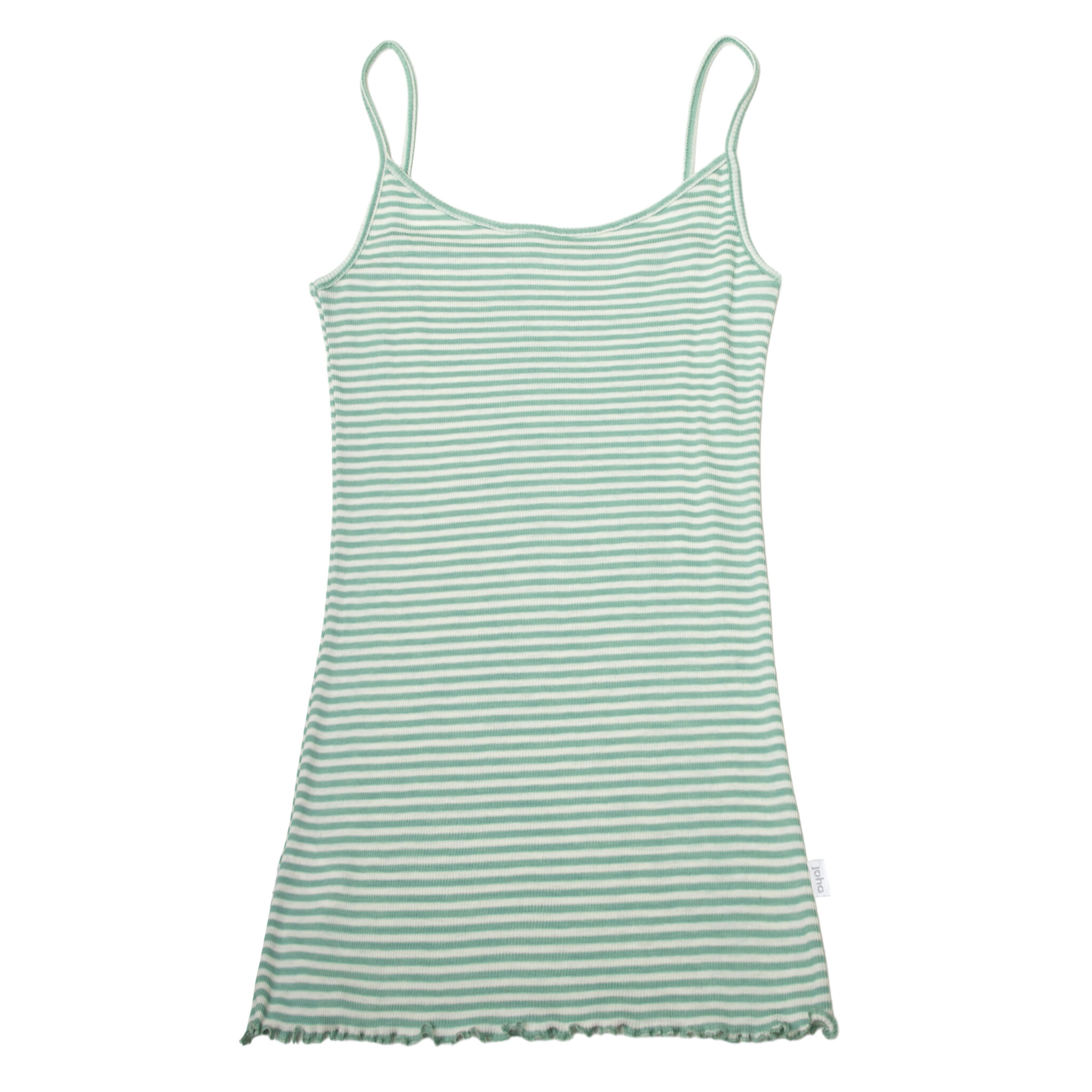 *Joha Limited Collection 2024* Spring-Summer Dames Topje wol/zijde Mint-gestreept (7146)