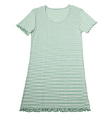 *Joha Limited Collection 2024* Spring-Summer Dames T-shirt  wol/zijde Bruin-gestreept (7144)