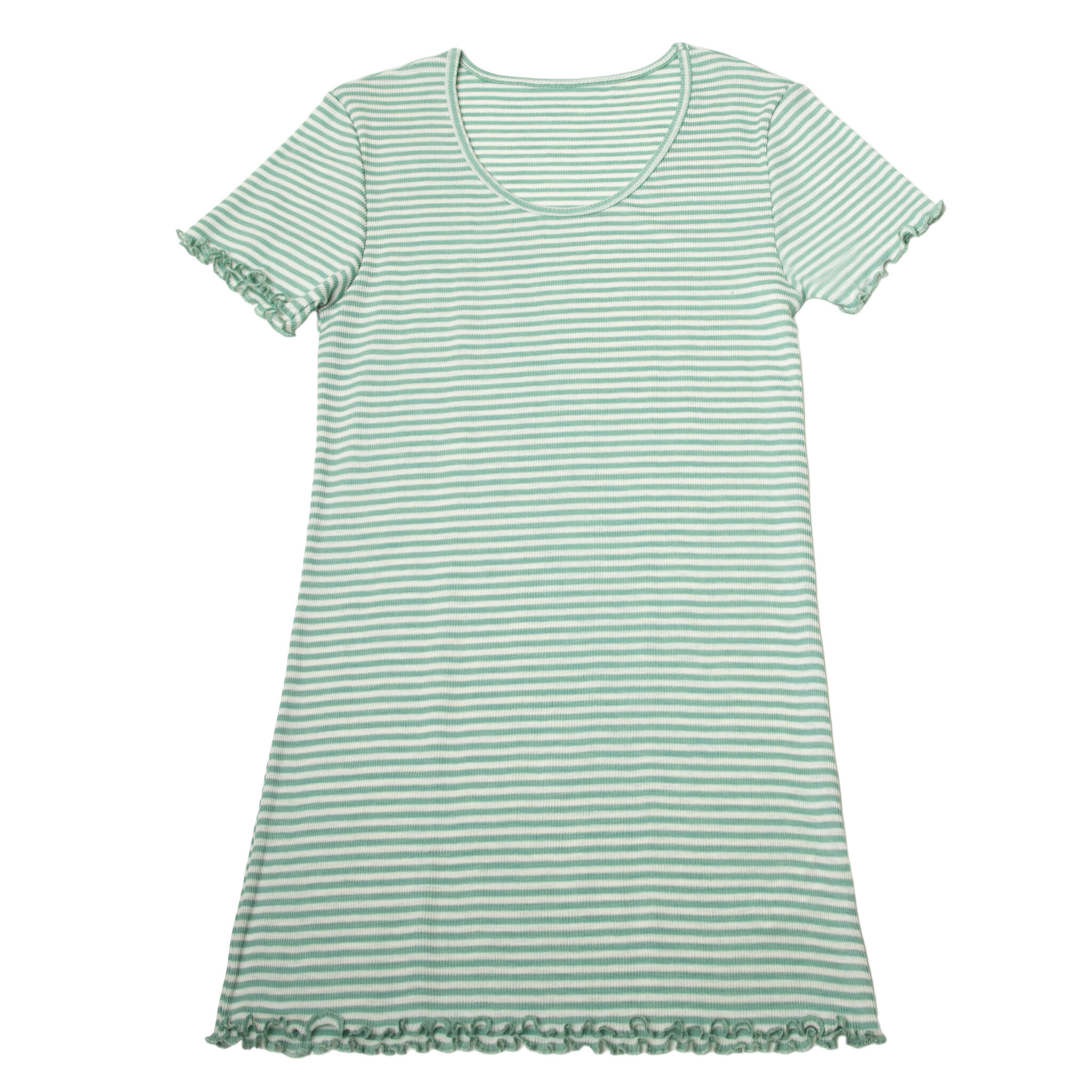 *Joha Limited Collection 2024* Spring-Summer Dames T-shirt  wol/zijde Bruin-gestreept (7144)