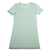 *Joha Limited Collection 2024* Spring-Summer Dames T-shirt wol/zijde Khaki-gestreept (7145)