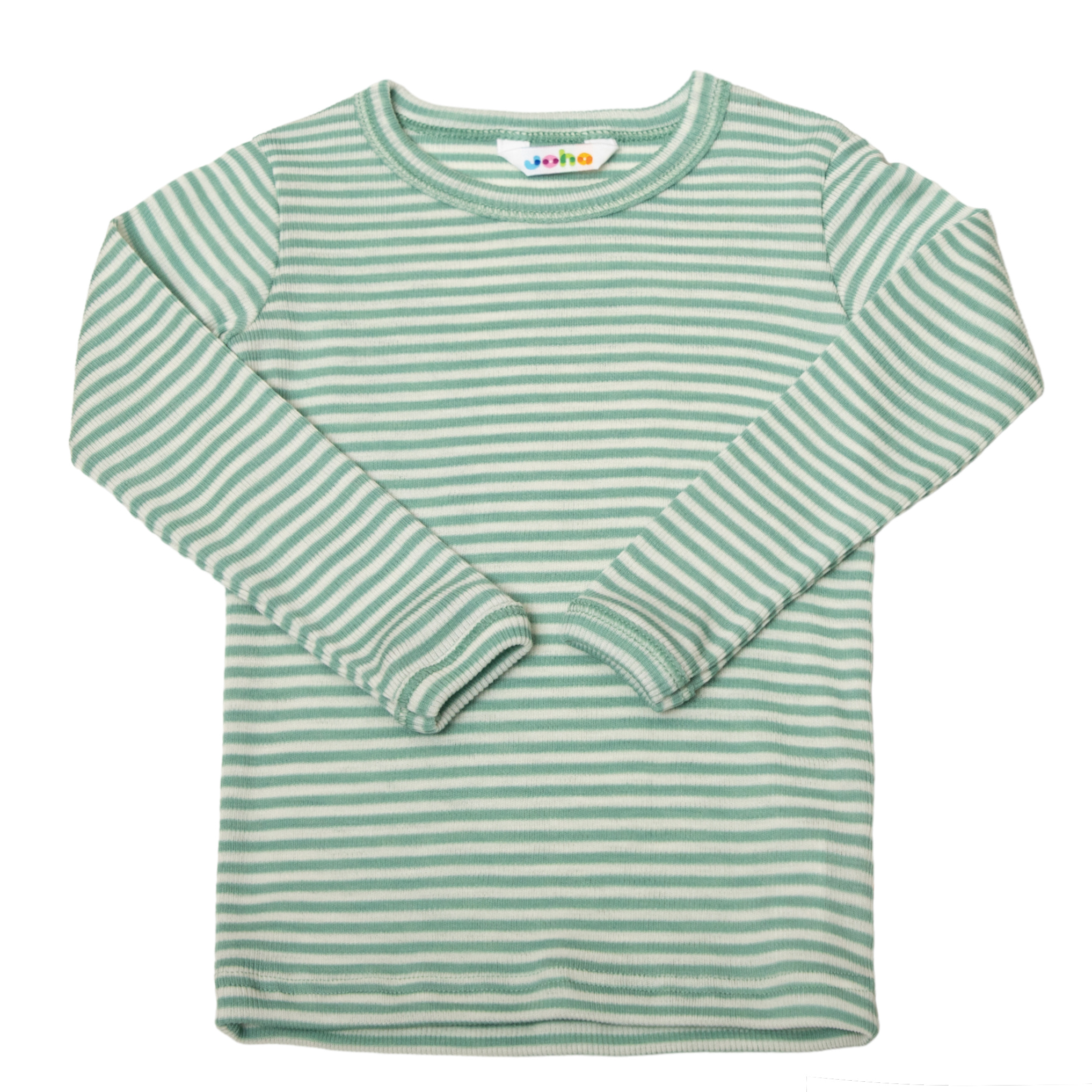 *Joha Limited Collection 2024* Spring-Summer Kind Shirt lange mouw wol/zijde Khaki-gestreept (7145)