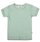 *Joha Limited Collection 2024* Spring-Summer Kind T-Shirt korte mouw wol/zijde Mint-gestreept (7146)