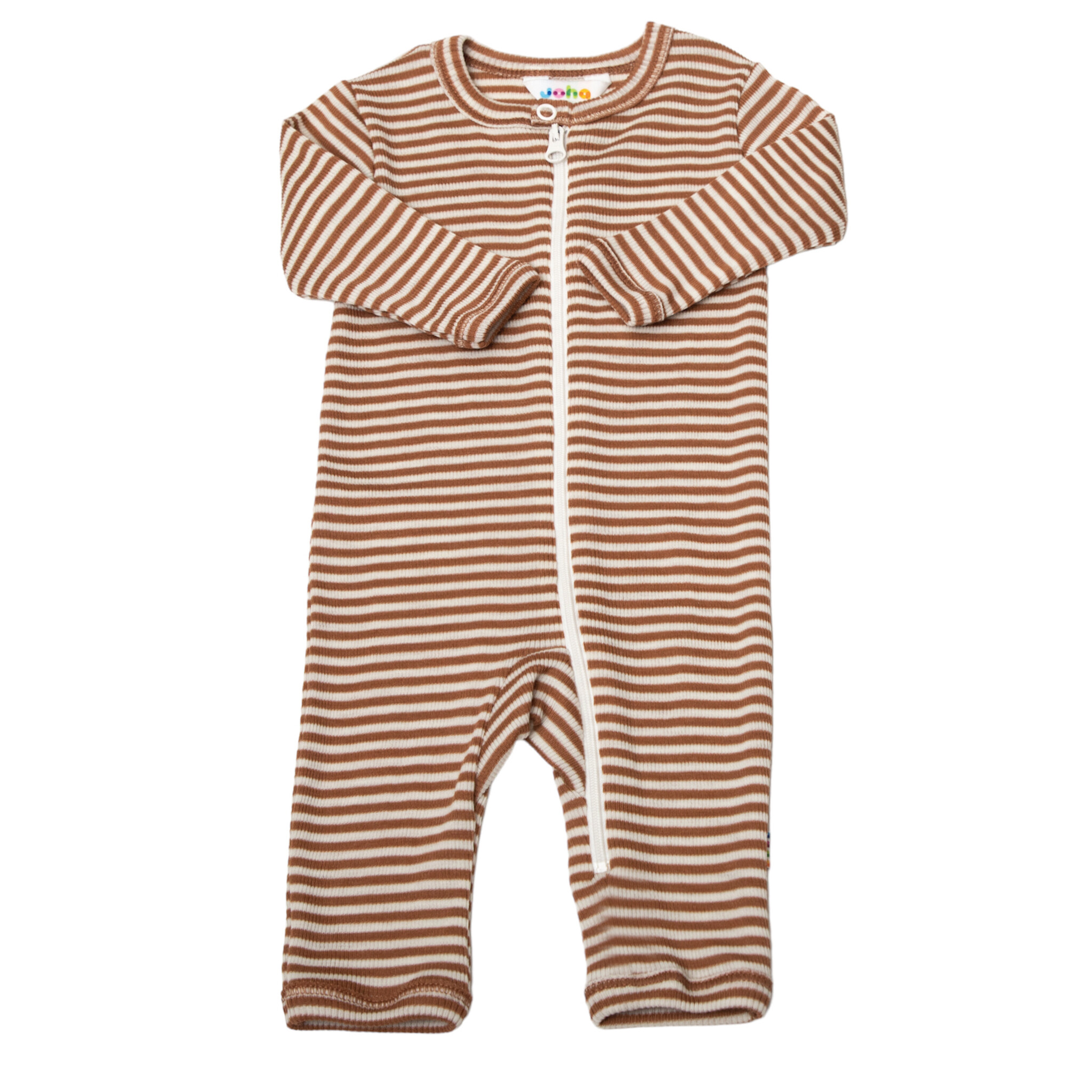 Joha *Joha Limited Collection 2024* Spring-Summer Jumpsuit wol/zijde Bruin-gestreept  (7144)