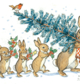 Molly Brett, A Rabbit Carrying a Christmas Tree (PCE 092)