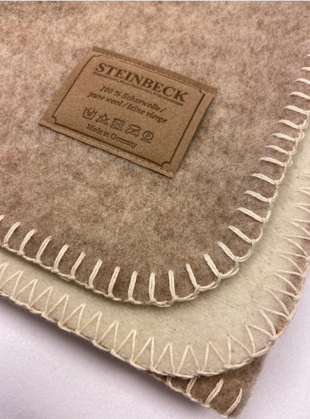 Steinbeck Deken 100% Wol Ökolana - Beige/wit