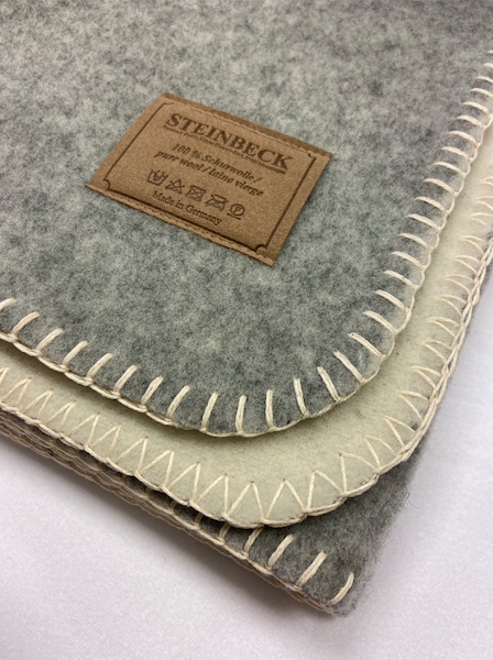 Steinbeck Deken 100% Wol Ökolana - Beige/wit