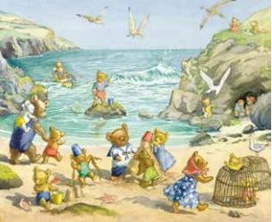 Poster Molly Brett Teddy Bear Beach