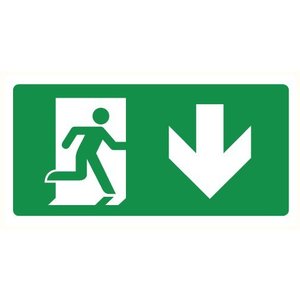 Pikt-o-Norm Pictogram nooduitgang beneden