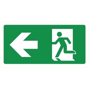 Pikt-o-Norm Pictogram nooduitgang links