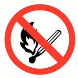 Pictogram verboden vuur te maken