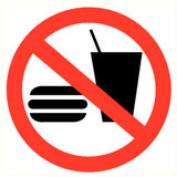 Veiligheidspictogram verboden te eten