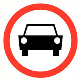 Pictogram verboden auto