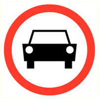 Pikt-o-Norm Pictogram verboden auto