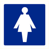 Pictogram aanwijzing WC dames