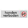 Pikt-o-Norm Pictogram tekst honden verboden