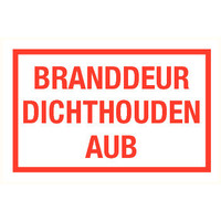 Pikt-o-Norm Pictogram tekst branddeur dichthouden