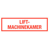 Pictogram tekst lift-machinekamer