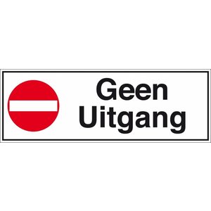 Pikt-o-Norm Pictogram geen uitgang
