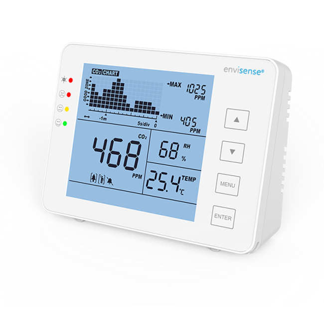 Econox EnviSense CO2-meter met temperatuur- en vochtigheidssensor