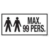 Pictogram tekst max. 99 personen