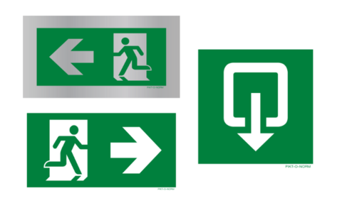 Pictogrammen vluchtroute