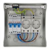 PV Verdeler met 2 x stopcontact (b.v.b. splitsen wasmachinegroep)