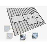 7 Panelen Portrait - Clickfit Evo Staaldak Grijs