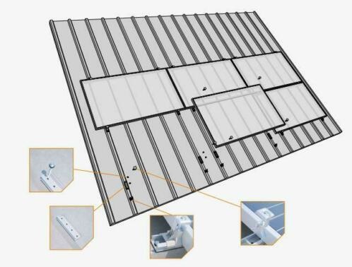 7 Panelen Portrait - Clickfit Evo Staaldak Grijs