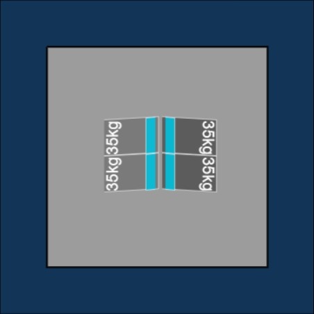 Blubase Connect Montageset - Voor 4  panelen Portrait Oost-West