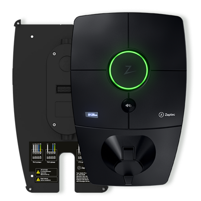 Zaptec Pro Laadpaal + Backplate 22 kW compleet