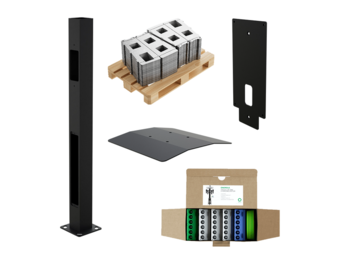 Zaptec Pro Onepole Montagepaal voor 1x Zaptec Pro