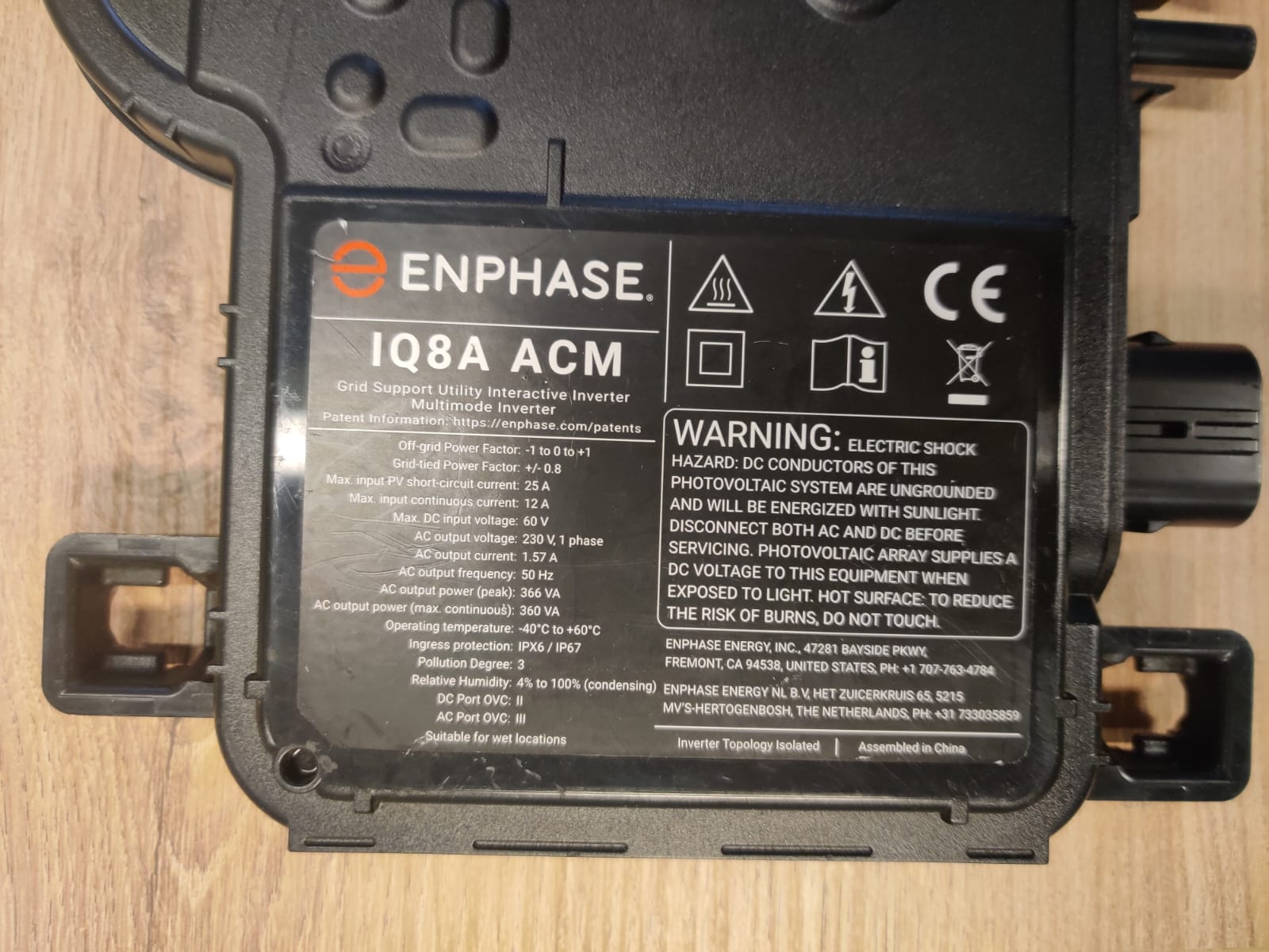 Enphase IQ8A ACM micro-omvormer - ACTIE