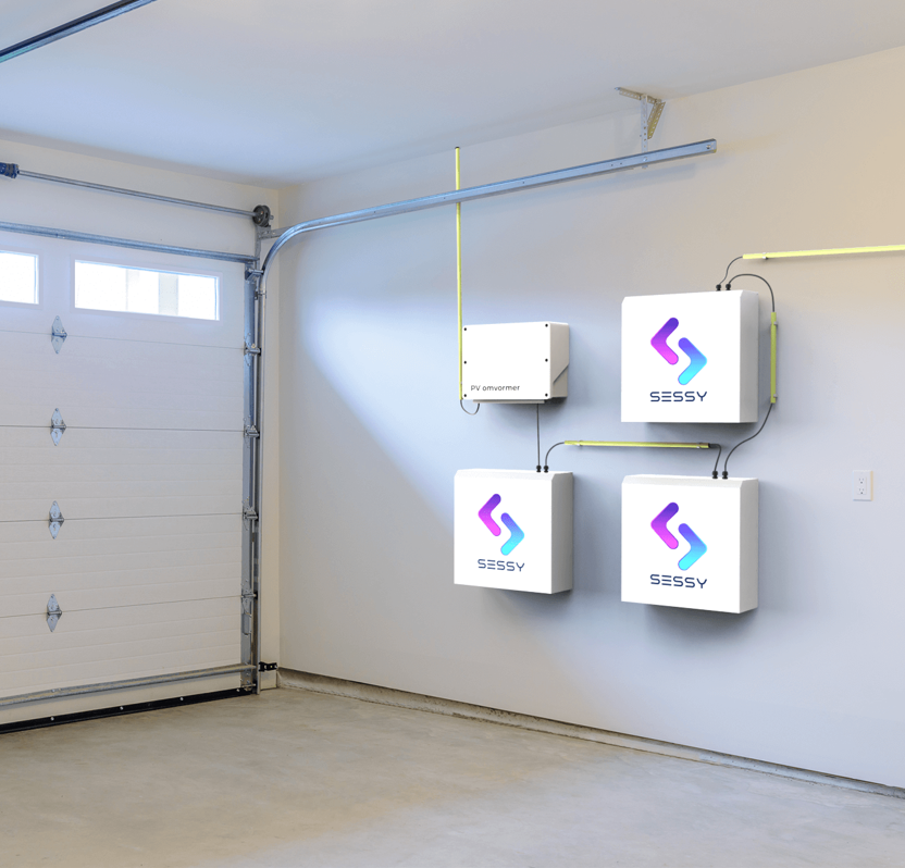 De Nederlandse Sessy slimme thuisbatterij 5 kWh in het Wit