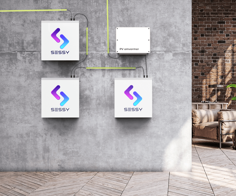 De Nederlandse Sessy slimme thuisbatterij 5 kWh in het Wit