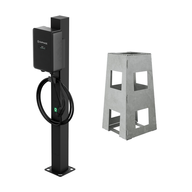 Onepole Lite Montagepaal voor Enphase IQ EV Charger 2 Kabel