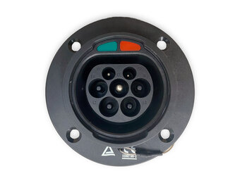 Type 2 voertuiginlaat (male) IEC 62196-2 met draaikap