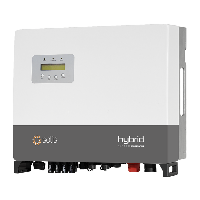 Solis RHI-3P4K-HVES-5G-DC omvormer | 3-fase | Hybride | 4 kW | 2 MPPT