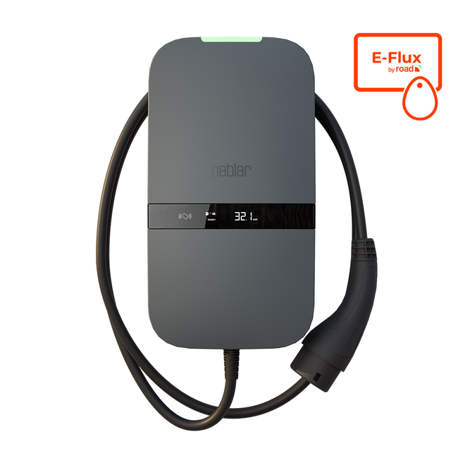 Peblar Business 22 kW laadpaal met 7,5 m kabel incl. e-flux sim C-PEB-LP-B-7.5-eflux