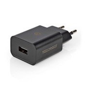 Universele USB-A tablet lader, 2.4 A, Zwart