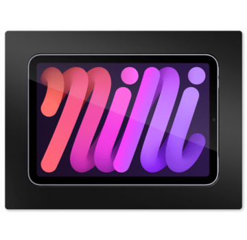 SimpliDock iPad Mini 6|7 (A17 Pro) inbouw wandhouder -Zwart -