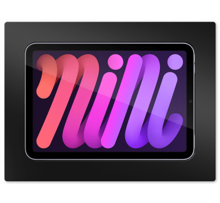iPad Mini 6|7 (A17 Pro) inbouw wandhouder - Zwart -
