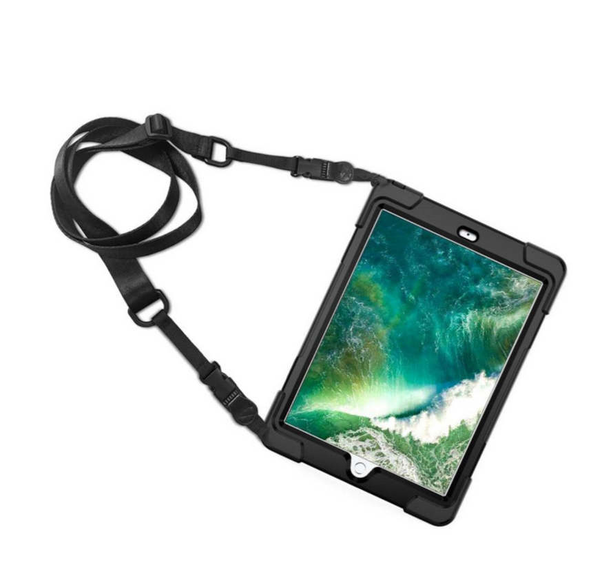 Rugged case met handstrap en schouderband voor  iPad 2017/18 9.7