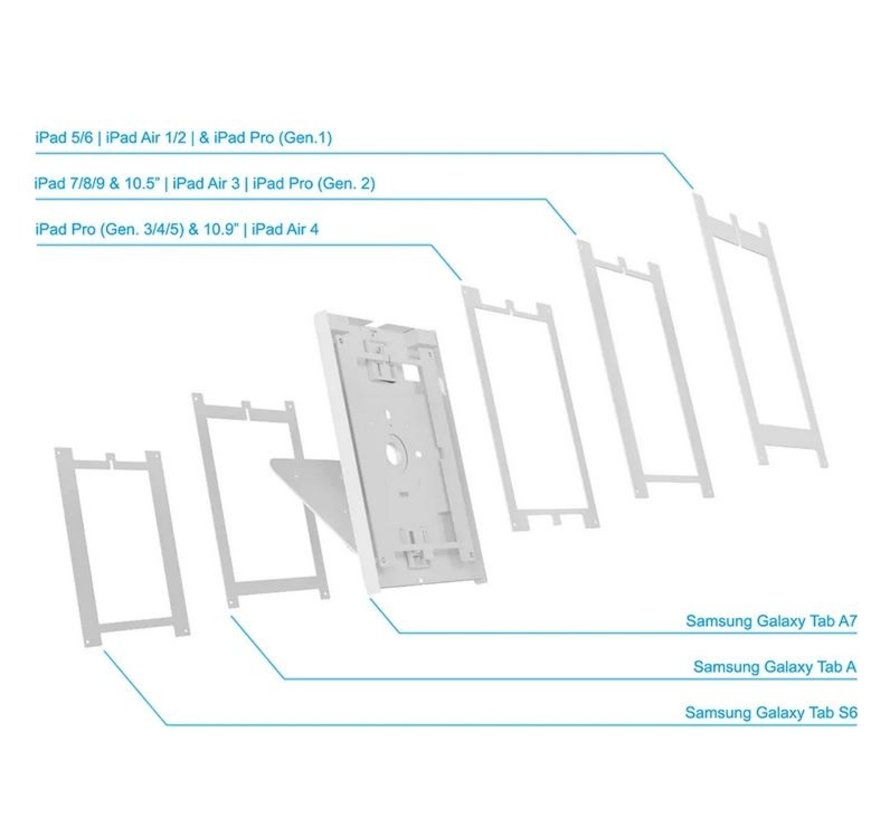 tafelblad/wand tablethouder voor 9,7-11" tablets