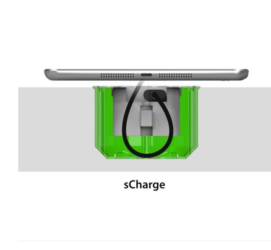 sCharge 12W inbouw voedingsadapter 230V met lightning connector