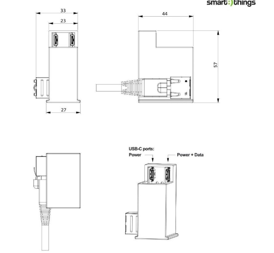 sCharge PoE FIT oplader met  Lightning power & data connectie